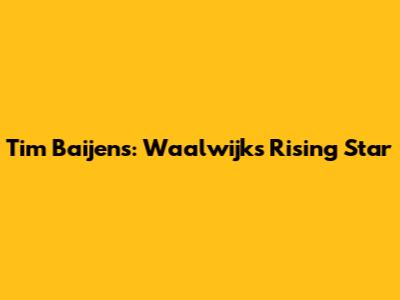 Tim Baijens: Waalwijk's Rising Star