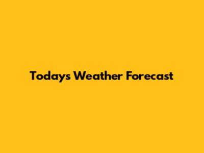 Today's Weather Forecast