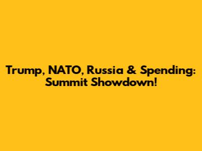 Trump, NATO, Russia & Spending: Summit Showdown!