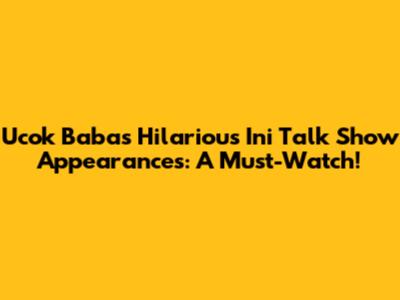 Ucok Baba's Hilarious 'Ini Talk Show' Appearances: A Must-Watch!
