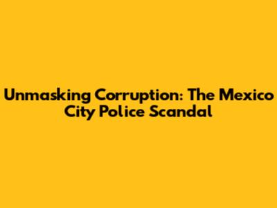 Unmasking Corruption: The Mexico City Police Scandal