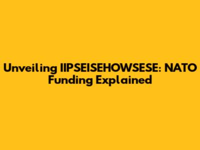 Unveiling IIPSEISEHOWSESE: NATO Funding Explained