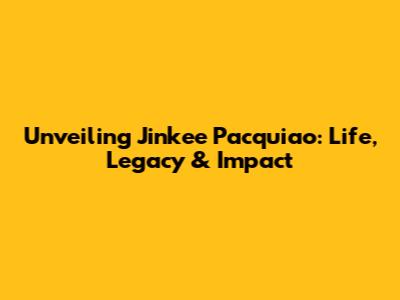 Unveiling Jinkee Pacquiao: Life, Legacy & Impact