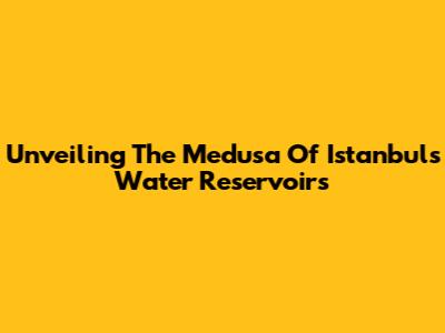Unveiling The Medusa Of Istanbul's Water Reservoirs