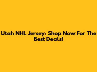 Utah NHL Jersey: Shop Now For The Best Deals!
