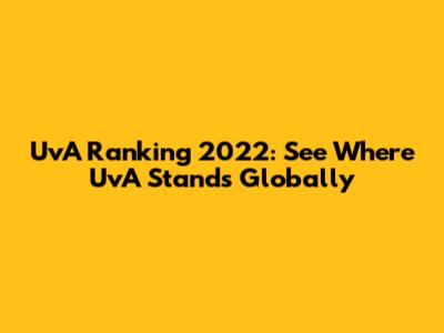 UvA Ranking 2022: See Where UvA Stands Globally