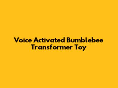 Voice Activated Bumblebee Transformer Toy