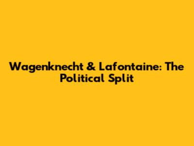 Wagenknecht & Lafontaine: The Political Split