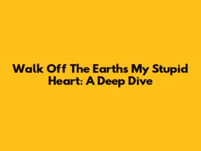 Walk Off The Earth's 'My Stupid Heart': A Deep Dive