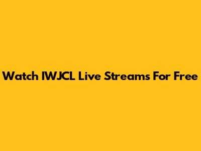 Watch IWJCL Live Streams For Free