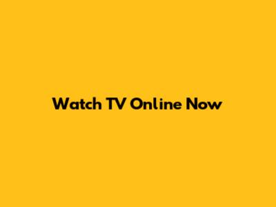 Watch TV Online Now