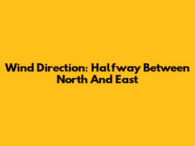 Wind Direction: Halfway Between North And East