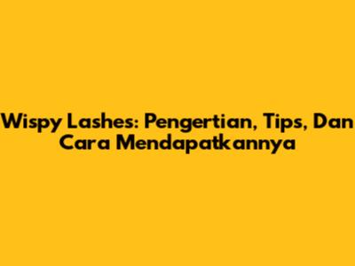 Wispy Lashes: Pengertian, Tips, Dan Cara Mendapatkannya