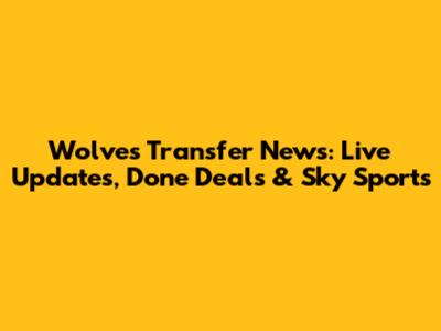 Wolves Transfer News: Live Updates, Done Deals & Sky Sports