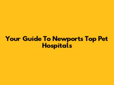 Your Guide To Newport's Top Pet Hospitals