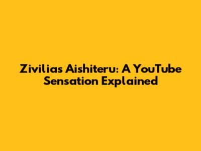 Zivilia's 'Aishiteru': A YouTube Sensation Explained
